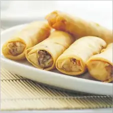  ?? Picture: CHINESENEW­YEAR.NET ?? Spring rolls.