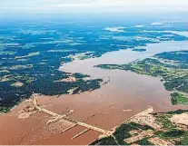  ?? PAULO VITALE / DIVULGAÇÃO - 30/6/2016 ?? Foco. Usina fica localizada no Rio Madeira, em Rondônia