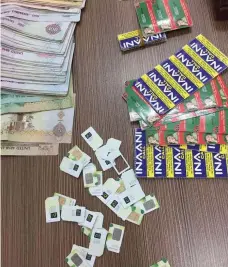  ?? Dubai Police ?? Police in Dubai have recovered sim cards used by fraudsters in a series of raids