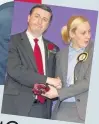  ??  ?? STUNNED Labour’s Alexander was booted out by SNP’s Mhairi Black