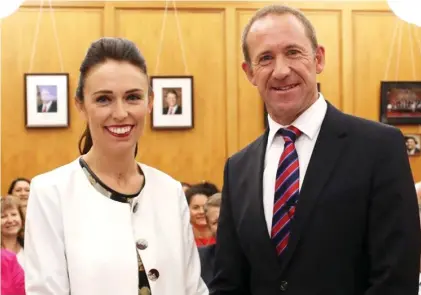  ??  ?? Jacinda Ardern, left, and Andrew Little.