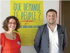  ??  ?? Marie-Noëlle Benoit et Sébastien Prat du PCF.