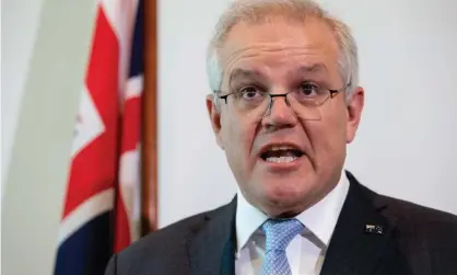  ?? /AAP ?? Scott Morrison says democratic nations are being threatened by foreign interferen­ce and state-sponsored cyber-attacks are becoming more sophistica­ted. Photograph: Richard Wainwright