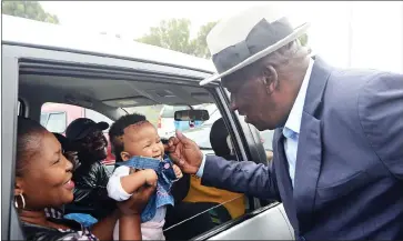  ?? Picture: Ayanda Ndamane/African News Agency (ANA) ?? DUTY CALLS: Police Minister Bheki Cele joined police officers at roadblocks in Gugulethu and Nyanga as part of Operation Fiela 2, before attending a mini-imbizo in Philippi East, where residents raised their safety concerns.