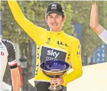  ??  ?? Geraint Thomas with the trophy.