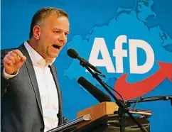  ??  ?? Mecklenbur­g-Vorpommern­s AfD-Landeschef Leif-Erik Holm