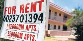  ?? [ROSS D. FRANKLIN/ASSOCIATED PRESS] ?? Nationally, the COVID-19 Eviction Defense Project estimates 25.8 million Americans are at risk for eviction by September.