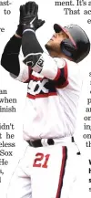  ?? STACY REVERE/ GETTY IMAGES ?? Welington Castillo celebrates his solo home run in the second inning Sunday.