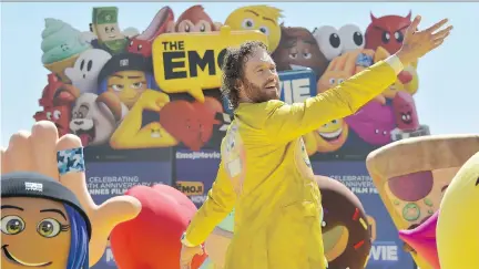  ?? PASCAL LE SEGRETAIN/GETTY IMAGES ?? Actor T.J. Miller promotes The Emoji Movie on the eve of the 70th Cannes Film Festival.