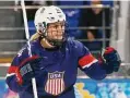  ?? Petr David Josek/Associated Press ?? Brianna Decker of the United States celebrates her goal against Sweden during the 2014 Winter Olympics.