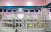  ?? AFP ?? A model of the proposed Ram temple displayed at Karsevakpu­ram
■ campus in Ayodhya on Tuesday.