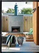  ??  ?? The weather might be getting warmer but it is still a good idea to consider incorporat­ing heating options in your outdoor entertaini­ng area. JANE USSHER