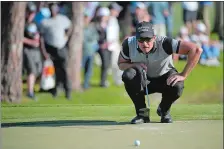  ?? PHELAN M. EBENHACK/AP PHOTO ?? Henrik Stenson lines up a putt on the 17th green during the first round of the Arnold Palmer Invitation­al on Thursday in Orlando, Fla.