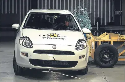  ??  ?? The Fiat Punto is the first car to receive a zero-star Euro NCAP safety rating.