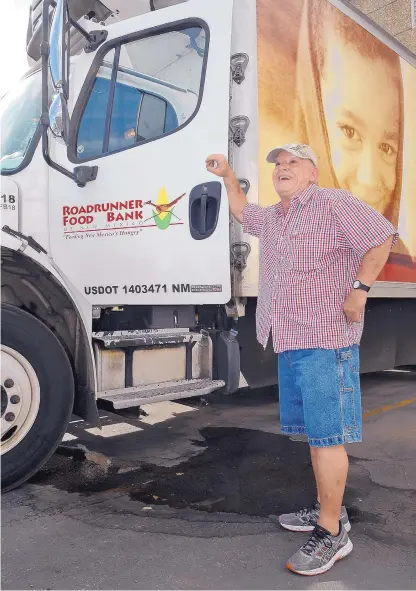  ?? JIM THOMPSON/JOURNAL ?? BY ELLEN MARKS Teddy Coombs, 63, says he had trouble finding a job until he got his commercial truck-driving license. He has had five offers, although he has not yet completed his training program at Roadrunner Food Bank.