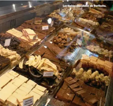  ??  ?? Los típicos chocolates de Bariloche.