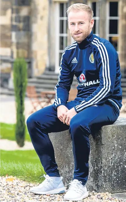  ?? Picture: SNS Group. ?? Barry Bannan relaxes at the squad base at Mar Hall.