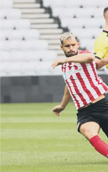  ??  ?? Bailey Wright in action during Sunderland’s final pre-season friendly.