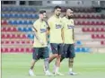  ?? FOTO: FCB ?? Suárez y Vidal, duros como Leo