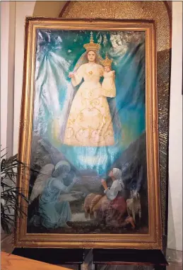  ?? Contribute­d photo ?? “La Madonna Di Canneto,” a painting owned by a Stamford Italian social club, has gone missing.