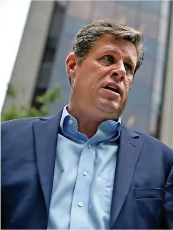  ?? MATT sTONE / HErALd sTAFF FILE ?? IT STARTS NOW: Geoff Diehl has already drawn support from former President Donald Trump, raising the notion of a rally by Trump here in the Bay State.