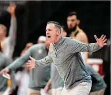  ?? Charlie Riedel/Associated Press ?? Chris Gerlufsen remained unbeaten as USF’s head coach as the Dons overcame a 15-point deficit to top Northern Iowa.