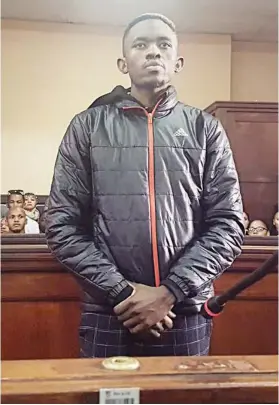  ?? Picture: ANA ?? ACCUSED. Sandile Mantswe, 27, was charged with the murder of his girlfriend, Karabo Mokoena. He appeared briefly in the Johannesbu­rg Magistrate’s Court yesterday.