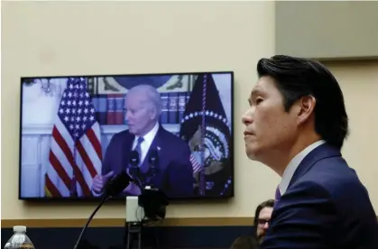  ?? Photograph: Chip Somodevill­a/Getty Images ?? Review shows that the DNC paid more than $1.5m to Joe Biden’s lawyers during the investigat­ion by special counsel Robert Hur, right.