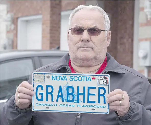  ?? — THE CANADIAN PRESS FILES ?? Lorne Grabher is fighting to keep the personaliz­ed licence plate he’s been driving around with since 1991.