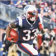  ?? Winslow Townson / Associated Press ?? Patriots running back Dion Lewis was selected by the Eagles in the fifth round of the 2011 NFL Draft.