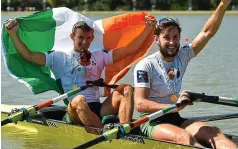  ??  ?? Flying the flag: Gary and Paul O’Donovan