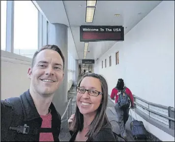  ??  ?? Nate and Jessica Baumgart arrived back into the United States early this month after a yearlong trip around the world.