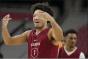  ?? BRYNN ANDERSON — THE ASSOCIATED PRESS ?? Alabama guard Mark Sears practices ahead of a Final Four game in the NCAA Tournament on Friday in Glendale, Ariz. UConn plays Alabama on Saturday.
NC State vs. Purdue
Alabama vs. UConn
Championsh­ip