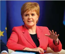  ??  ?? Scottish First Minister Nicola Sturgeon has announced plans to seek a second independen­ce referendum for Scotland