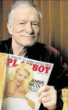  ??  ?? Anna Nicole Smith starb im Februar 2007. Hefner ehrte sie mit einer „Playboy“-Sonderausg­abe.