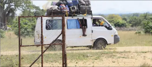  ?? Picture: Shepherd Tozvireva ?? A kombi on its daily routine in Mapuvire village in Chivi rural District.