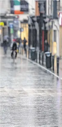  ??  ?? Bleak vista: A dreary, almost empty Grafton Street in Dublin.