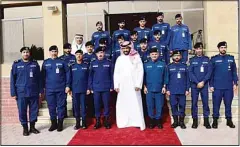 ?? KUNA photo ?? Interior Minister Sheikh Talal Khaled Al-Ahmad Al-Sabah poses for a picture during the opening ceremony of Arifjan Fire Center.