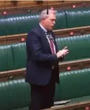  ??  ?? James Sunderland MP, speaking in the House of Commons on Monday