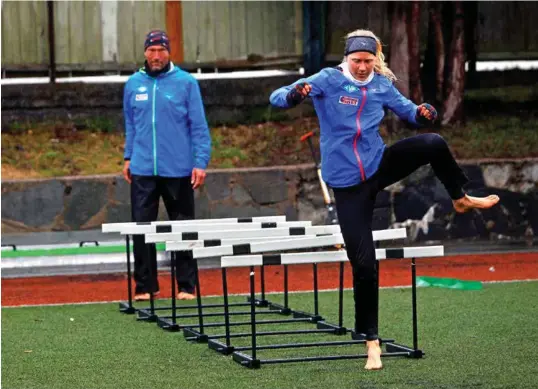  ?? FOTO: HÅVARD KARLSEN ?? Ida Marcussen returnerte fra et treningsop­phold i Portugal onsdag. Fredag hadde hun en økt på Kristiansa­nd Stadion med sin trener, Lukas Udelhoven.