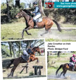  ?? Photo: Bridget Ford Photo: Bridget Ford ?? Holly Crowther on Eagles Waveski.
Jake Crowther on Irish Rambo.