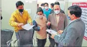  ?? HT PHOTO ?? District magistrate Kaushalraj Sharma inspecting Government Women’s Hospital Kabir Chaura.