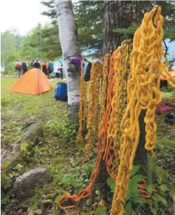  ?? CHARLES-ANTOINE RIOUX ?? Les vacances scolaires sont souvent l’occasion de renouer avec la nature et de restaurer les liens, soutient l’Associatio­n des camps du Québec. Ici, la base Air-Eau-Bois.