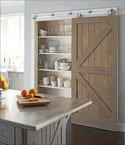  ?? BRANDPOINT ?? Upgrade your kitchen pantry with Johnsonís 200WM Wall Mount Sliding Door Hardware.