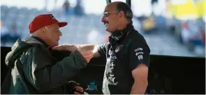  ??  ?? The relationsh­ip with Niki Lauda at Jaguar wasn’t quite perfect...