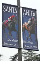  ?? MARIO TAMA/GETTY IMAGES ?? Santa Anita Park has suspended horse racing after 21 horses died at the famed racetrack since opening Dec. 26.