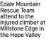  ??  ?? Edale Mountain Rescue Team attend to the injured climber at Millstone Edge in the Hope Valley