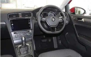  ??  ?? The new Golf includes a new interface, with bluetooth and app connectivi­ty.