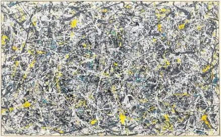  ?? Images from ©2017 the Pollock-Krasner Foundation / Artists Rights Society, New York ?? “NUMBER 1, 1949,” a 9-foot-wide painting by Jackson Pollock, is going to be publicly restored at the Museum of Contempora­ry Art.