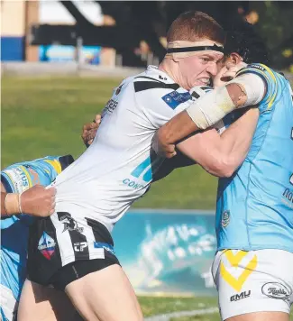  ??  ?? TOUGH ENOUGH: Cowboys recruit Daniel Russell in action for the Souths Logan Magpies.